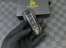 Load image into Gallery viewer, Luxury Carbon Fiber Key Fob Cover Case Fit For Porsche Car Key Fob Exclusive Mansory Edition