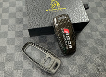 Load image into Gallery viewer, RSQ8 Genuine Carbon Fiber Key Cover Keyring Package for Audi RSQ8 Exclusive Made