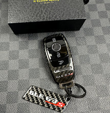 Load image into Gallery viewer, Premium Genuine Carbon Fiber Key Fob Cover Keyring Pack For Mercedes V167 C167 GLE63S AMG Model Custom Made Exclusive Edition