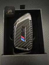 Load image into Gallery viewer, Genuine Carbon Fiber Keyring Key Fob Cover For BMW M3 M4 M5 M8 Competition Custom Made Exclusive Edition