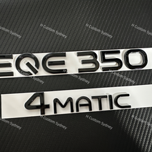 Load image into Gallery viewer, Gloss Black EQE350 4Matic Badges Package For Mercedes EQE350 V295 X294 Exclusive Pack