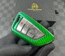 Load image into Gallery viewer, Luxury Fiber Key Cover M Performance Edition Key Fob Cover keychain Pack For BMW M Performance Models Custom Made Exclusive Gift