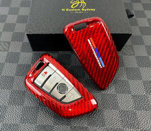 Load image into Gallery viewer, BMW Competition Edition Premium Fiber Key Fob Cover For BMW M3 M4 M5 M8 X3M X4M X5M X6M Competition Custom Made Exclusive Gift