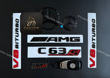 Load image into Gallery viewer, C63S Gloss Black Badges Emblems Package For W205 C205 S205 A205 2019-2023 Exclusive Pack