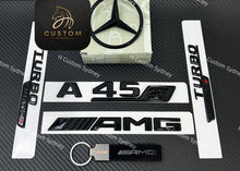 Load image into Gallery viewer, A45S Gloss Black Full Black Badges Emblems Package For Mercedes A45S W177 Exclusive Night Edition Pack