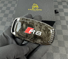 Load image into Gallery viewer, R8 Edition Premium Forged Carbon Fiber Key Fob Cover For Audi R8 Old model Exclusive Made