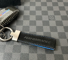 Load image into Gallery viewer, M Performance Genuine Carbon Fiber Keyring Key Fob Cover Pack For BMW M Performance Models Custom Made Exclusive Gift