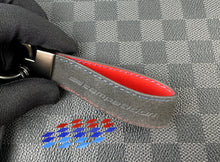 Load image into Gallery viewer, Premium Alcantara and Nappa Leather Key Cover Case Keychain Fit For BMW New X5M X6M LCI Competition XM Models Exclusive Edition