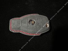 Load image into Gallery viewer, Premium Alcantara Leather Key Fob Cover Case For Mercedes AMG model Custom Made Exclusive Gift