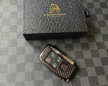 Load image into Gallery viewer, Premium Carbon Fiber Key Fob Cover Pack For Land Rover Range Rover Models Custom Made