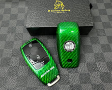 Load image into Gallery viewer, Luxury Carbon Fiber Key Cover Case For Mercedes AMG Model A C E CLA GLC GLE GLS Class Custom Made Limited Edition