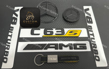 Load image into Gallery viewer, Matte Black C63S Badges Package For Mercedes C63s 2019-2023 Models Exclusive Edition One Pack