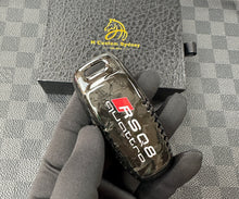 Load image into Gallery viewer, Premium Forged Carbon Fiber Key Fob Cover For Audi RSQ8 SQ8 SQ7 RS7 RS6 RS3 S3 S7 S6 Exclusive Made