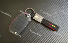 Load image into Gallery viewer, S3 RS3 Premium Alcantara Leather Keychain Key Fob Cover Case For Audi 8V S3 RS3 Custom Made Exclusive Gift