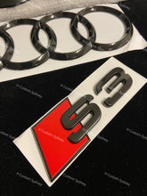 Load image into Gallery viewer, S3 Gloss Black Full Badges Emblems Package For Audi S3 8V Custom Gift