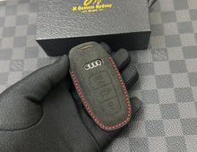 Load image into Gallery viewer, Premium Alcantara Key Cover & Keychain Set For Audi RS3 / RS6 / RSQ8 (Latest Models) Exclusive Made