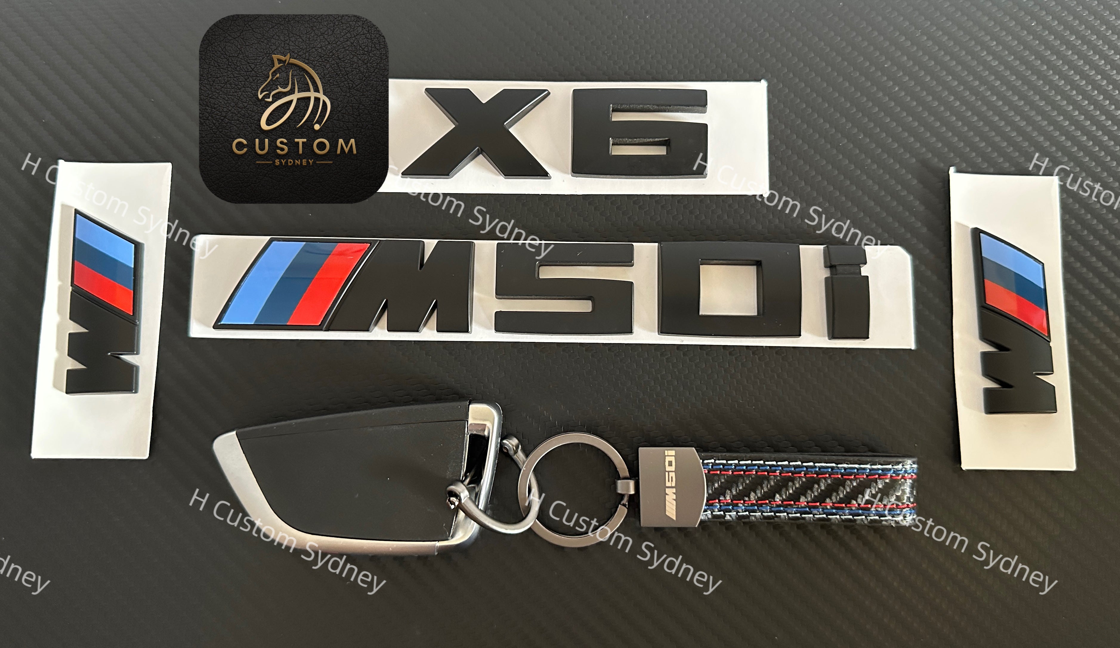 Matte Black X6 M50i Full Badges Emblem For BMW X6 G06 G06LCI 2018-2023 ...