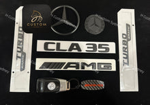 Load image into Gallery viewer, Matte Black Badges Package For Mercedes CLA35 AMG C118 Exclusive Pack
