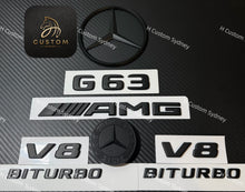 Load image into Gallery viewer, Matte Black G63 Badges Package For Mercedes G63 AMG 2013-2025 models Exclusive Pack