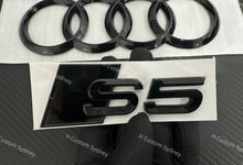 Load image into Gallery viewer, Night Edition S5 Gloss Black Full Badges Emblems Package For Audi S5 8T 2013-2016 Supercharged Model