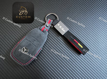Load image into Gallery viewer, E63S Alcantara Keyring Keychain Key Cover For Mercedes E63S AMG Custom Made Exclusive Gift