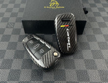 Load image into Gallery viewer, Carbon Edition Genuine Carbon Fiber Key Cover For Audi RS3 S3 RSQ3 Q2 Q3 R8 Custom Made Exclusive Gift