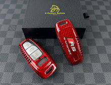Load image into Gallery viewer, RS Etron GT Premium Fiber Key Fob Cover Pack For Audi RS etron GT Exclusive Pack