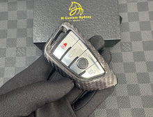Load image into Gallery viewer, Luxury Genuine Carbon Fiber Keyring Key Fob Cover Kit For BMW Alpina B3 B4 B8 XB7 Custom Made Exclusive Edition