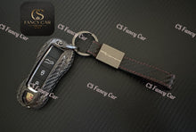 Load image into Gallery viewer, Premium Fiber Key Fob Cover Case Pack For Porsche 911 Carrera Custom Made Exclusive Gift