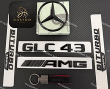 Load image into Gallery viewer, GLC43 Gloss Black Full Badges Package for Mercedes GLC43 X253 SUV C253 Coupe Exclusive Pack