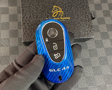 Load image into Gallery viewer, Premium Fiber Keyring Key Fob Cover For Mercedes W206 C43 X254 GLC43 Models Custom Made Exclusive Edition
