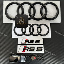 Load image into Gallery viewer, RS5 Gloss Black Full Badges Package For Audi RS5 2013-2023 Exclusive Pack