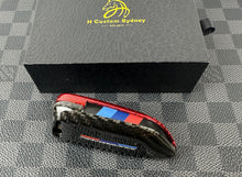 Load image into Gallery viewer, Genuine Carbon Fiber Keyring Key Fob Cover Pack For BMW M Performance Models Custom Made Exclusive Gift