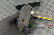 Load image into Gallery viewer, Premium Alcantara and Nappa Leather Key Fob Cover Case Keychain Pack For Lamborghini Urus Custom Made Exclusive Edition