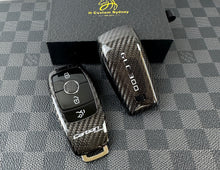 Load image into Gallery viewer, GLC300 Premium Genuine Carbon Fiber Key Fob Cover Keychain Pack For Mercedes GLC300 X253 C253 Models 2019-2023 Exclusive Made Carbon Edition