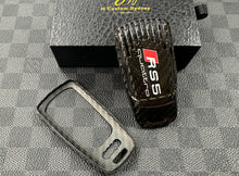 Load image into Gallery viewer, Premium Carbon Fiber Key FOB Cover Case For Audi RS4 RS5 S4 S5 SQ5 SQ7 TTRS Custom Made Exclusive Gift