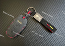 Load image into Gallery viewer, S3 RS3 Premium Alcantara Leather Keychain Key Fob Cover Case For Audi 8Y New S3 RS3 Custom Made Exclusive Gift