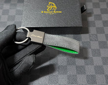Load image into Gallery viewer, Premium Alcantara Key Case Keychain Set for Porsche Macan EV Turbo Exclusive Edition