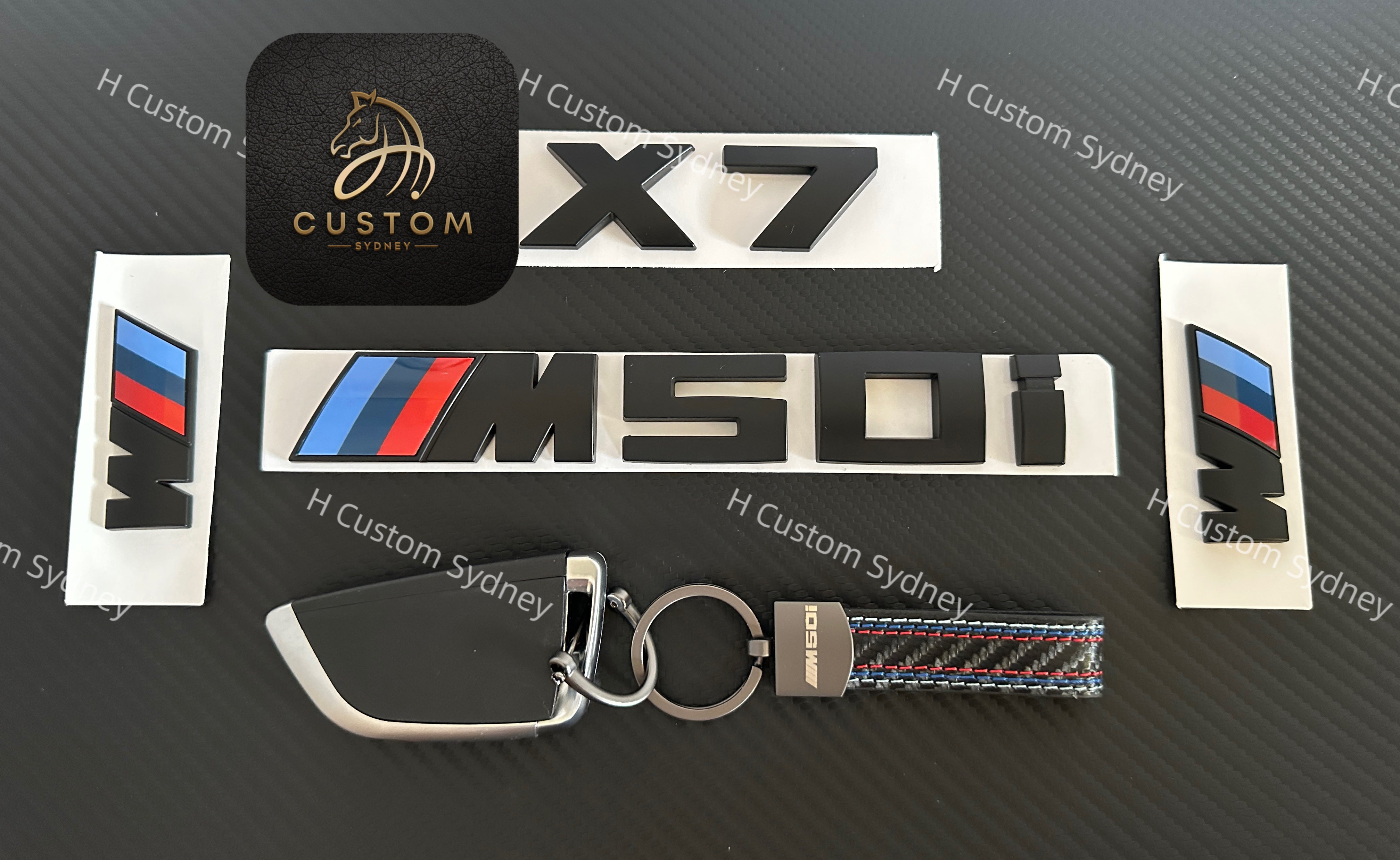 Matte Black X7 M50i Full Badges Emblem For BMW X7 G07 2018-2023 Exclus ...