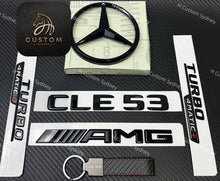 Load image into Gallery viewer, CLE53 Gloss Black Badges Pack For Mercedes CLE53 C236 A236 Night Edition