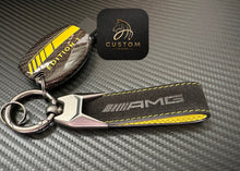 Load image into Gallery viewer, Edition 1 Premium Genuine Carbon Fiber Keychain Key Fob Cover Pack For Mercedes AMG Edotion 1 Models Exclusive Made