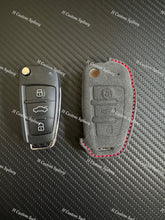 Load image into Gallery viewer, S3 RS3 Premium Alcantara Leather Keychain Key Fob Cover Case For Audi 8V S3 RS3 Custom Made Exclusive Gift