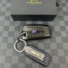 Load image into Gallery viewer, Genuine Carbon Fiber Keyring Key Fob Cover For BMW M3 M3 CS M4 M4 CS Custom Made