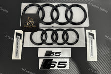 Load image into Gallery viewer, Night Edition S5 Gloss Black Full Badges Emblems Package For Audi S5 8T 2013-2016 Supercharged Model