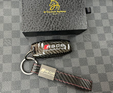 Load image into Gallery viewer, RSQ8 Genuine Carbon Fiber Key Cover Keyring Package for Audi RSQ8 Exclusive Made