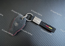 Load image into Gallery viewer, GLC63S Alcantara Keyring Keychain Key Cover For Mercedes GLC63S AMG Custom Made Exclusive Gift