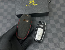 Load image into Gallery viewer, Premium Alcantara Key Cover & Keychain Set For Audi RS3 / RS6 / RSQ8 (Latest Models) Exclusive Made