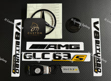 Load image into Gallery viewer, GLC63S Gloss Black Badges Package For Mercedes GLC63S X253 C253 2019-2023 Exclusive Pack