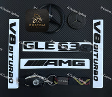 Load image into Gallery viewer, Full Matte Black GLE63S Badges Package For Mercedes GLE63S W166 2016-2019 Exclusive Night Edition Pack