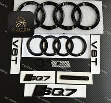 Load image into Gallery viewer, SQ7 Gloss Black Badges Package For Audi SQ7 4M 2016-2023 Exclusive Pack